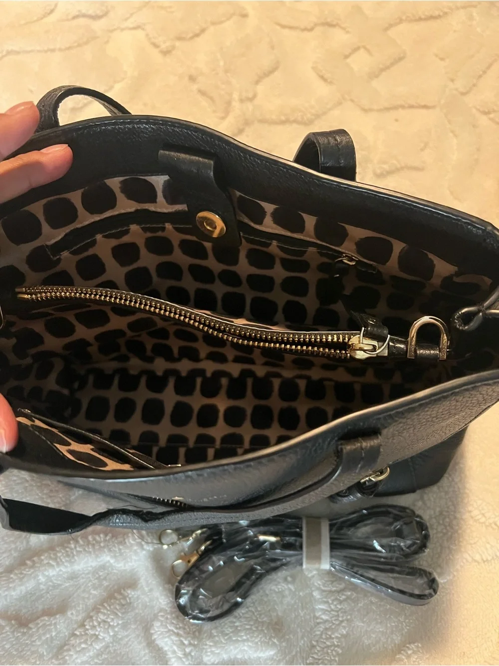 kate spade structured pebbled